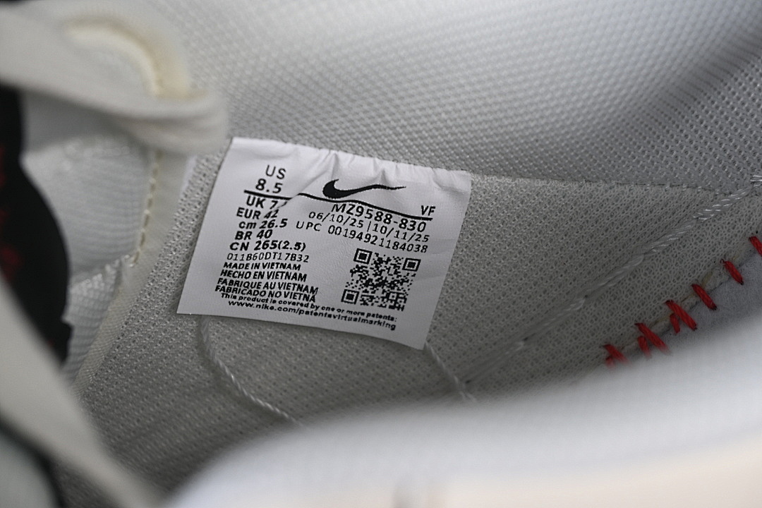 Nike [MZ9588-830]-[AIR FORCE 1 07 LOW WHITE/RED/BLACK/WHITE]-[WOMAN:36-39]-[MAN:40-45] - Image 6