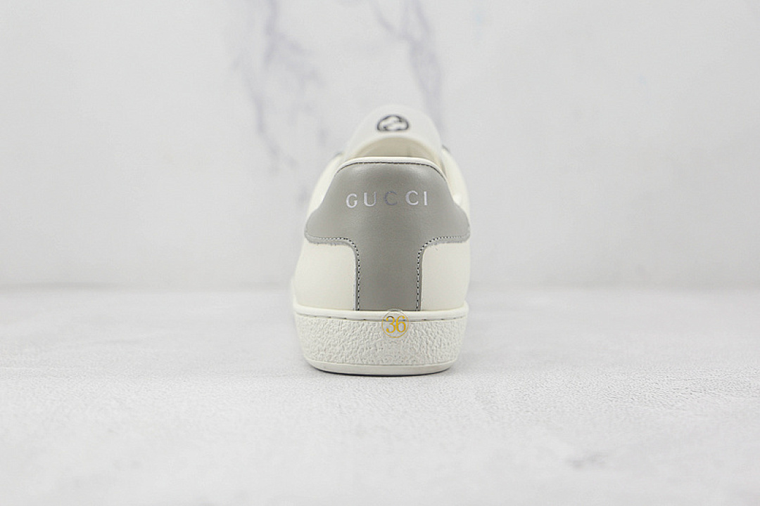 Gucci [GU*CCI ACE EMBROIDERED LOW-TOP SNEAKERS WHITE/WHITE/LIGHT GREY]-[WOMAN:35-39]-[MAN:40-44] - Image 9