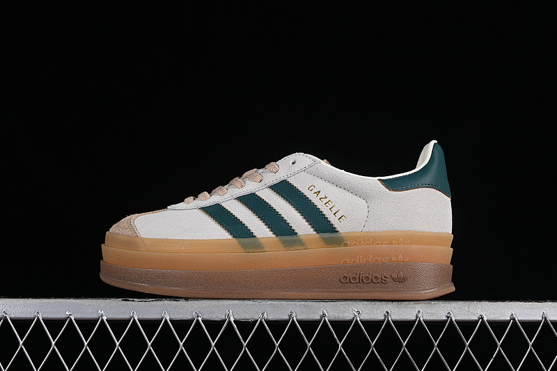 Adidas ORIGINALS GAZELLE BOLD CREAM WHITE/COLLEGIATE GREEN/MAGIC BEIGE · ID7056, photo 1