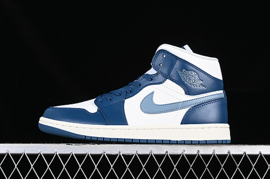 Jordan [BQ6472-414]-[AIR JORDAN 1 MID WHITE/BLUE]-[WOMAN:35.5-39]-[MAN:40-46], photo 1