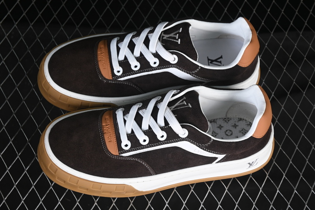 Louis Vuitton [LOUIS VUITTON SKATE SNEAKER CLASSIC 2025SS D COFFEE/WHITE]-[MSAN:39-45] - Image 10