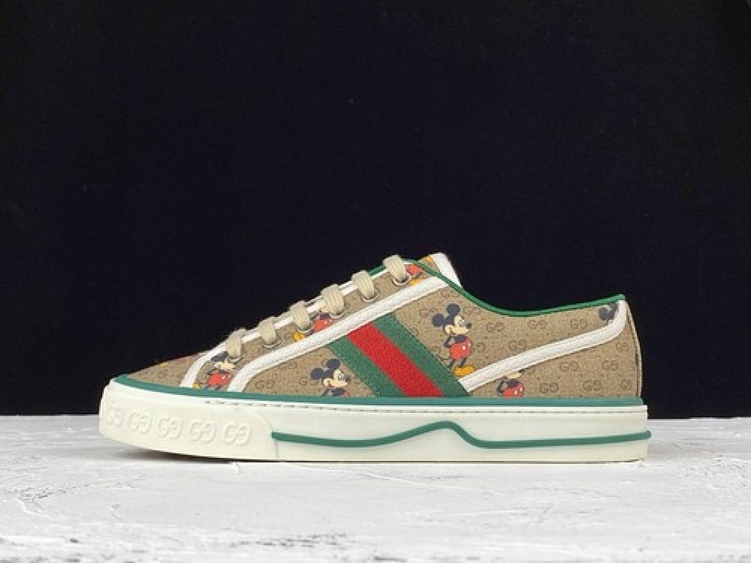 Gucci Gucci [ ACE EMBROIDERED LOW-TOP SNEAKER LIGHT BROWN/GREEN/RED]-[UNISEX:35-44], photo 1