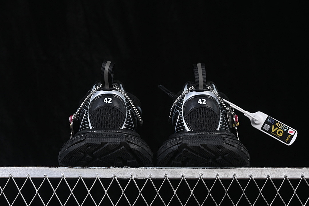 Balenciaga [W3XCN1000]-[CHARMS MEN TRENDY RUNNING SHOES BLACK/SILVER]-[WOMAN:35-39]-[MAN:40-46] - Image 14
