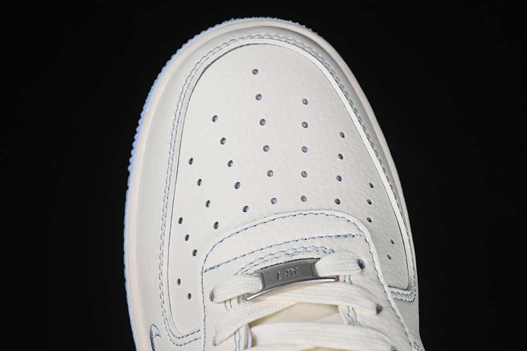 Nike [XS1958-517]-[AIR FORCE 1 07 LOW WHITE/GREY/BLUE]-[WOMAN:36-39]-[MAN:40-45] - Image 10