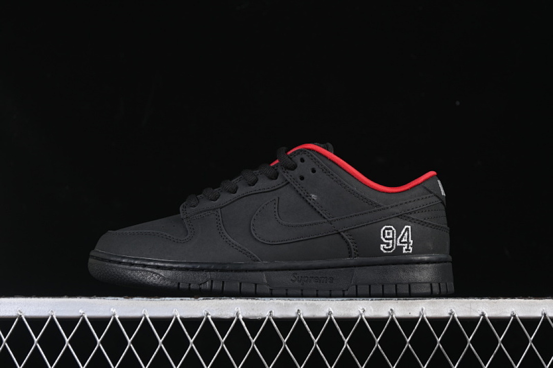 Supreme [HQ8487-001]-[SUPREME X DUNK LOW CASUAL SKATE SHOES BLACK/RED]-[WOMAN:35-39]-[MAN:40-47.5], photo 1