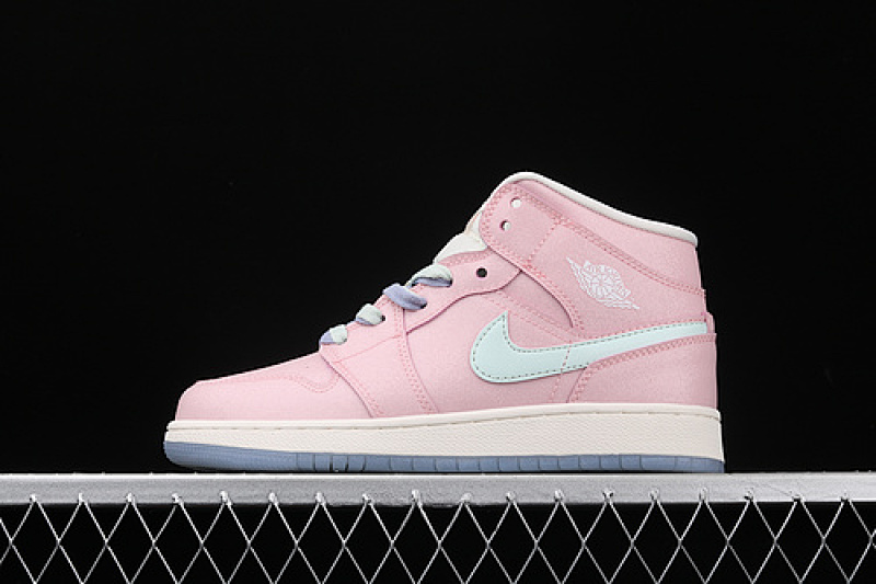 Jordan AIR Jordan 1 MID GS PINK/WHITE/PURPLE · 555112-600, photo 1