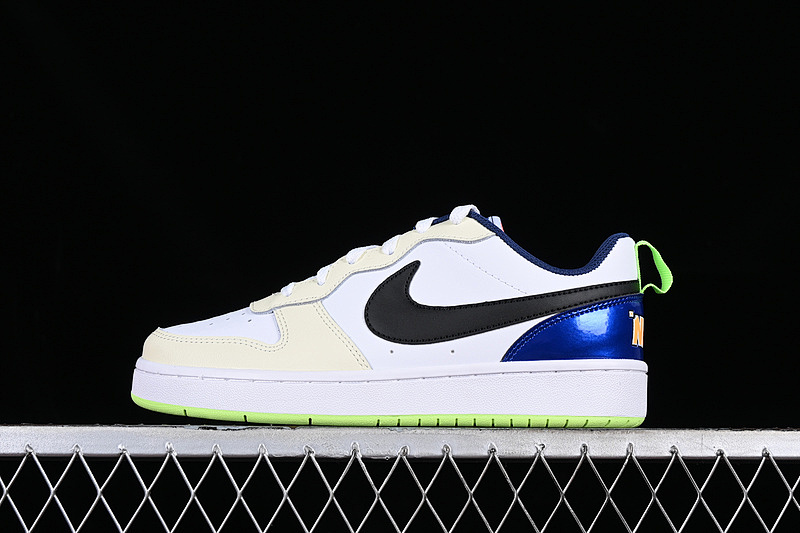 COURT BOROUGH LOW 2 WHITE/BLACK/BLUE/YELLOW · FB1394-101, photo 1