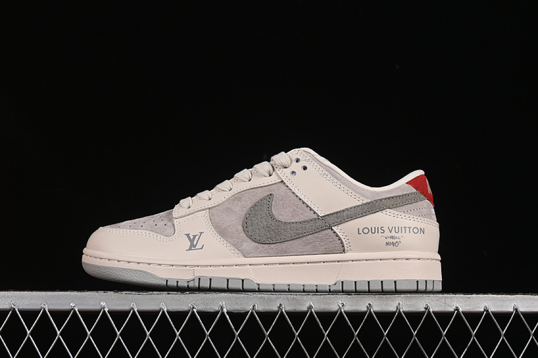 Louis Vuitton [XX3168-125]-[SB DUNK LOW LV GREY/RED]-[WOMAN:36-39]-[MAN:40-45], photo 1