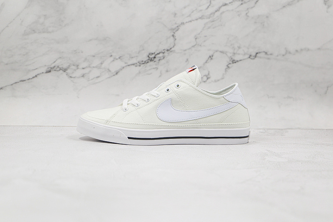Unbranded [CW6539-100]-[COURT LEGACY CANVAS SHOES WHITE/WHITE/BLACK]-[WOMAN:36-39]-[MAN:40-45], photo 1