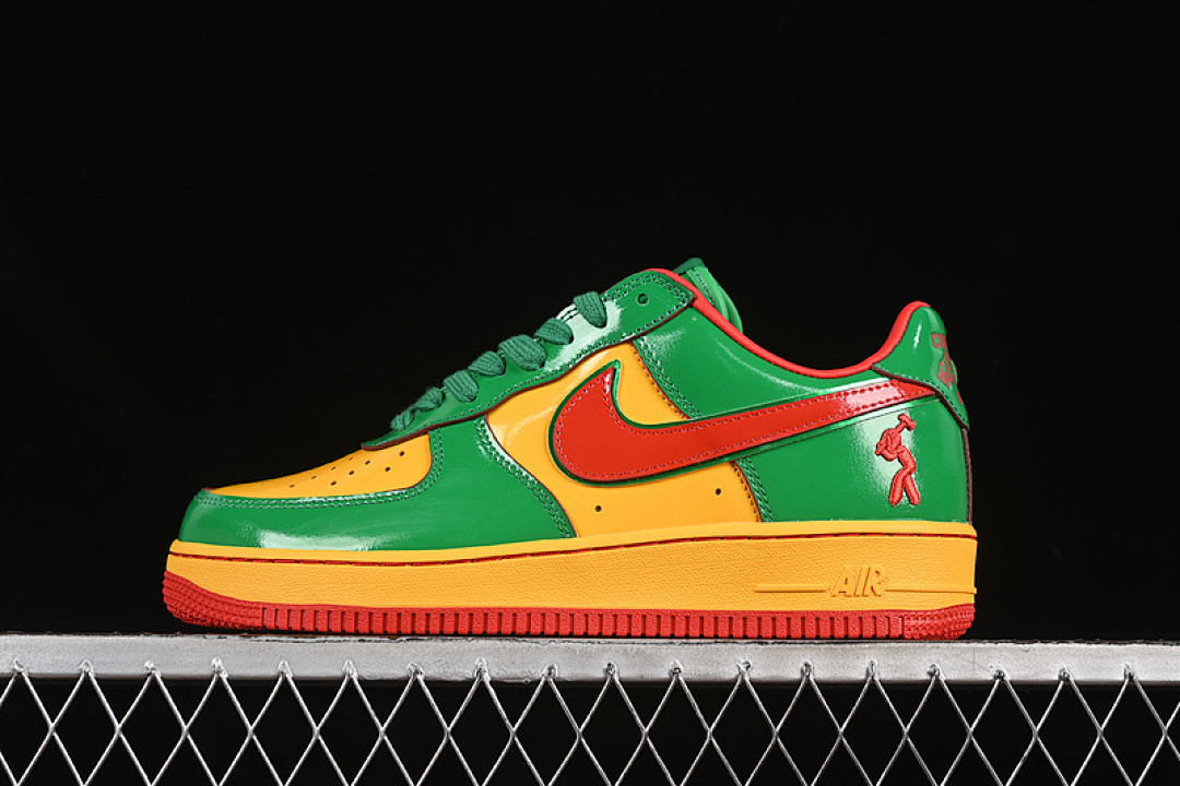 Nike Nike LIL YACHTY AIR FORCE 1 07 LOW LUCKY GREEN/MYSTIC RED/UNIVERSITY GOLD · IH4383-300, photo 1