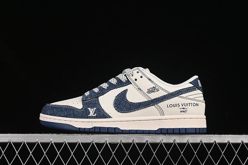 Louis Vuitton Nike SB DUNK LOW LV WHITE/GREY/BLUE · FC1688-221, photo 1