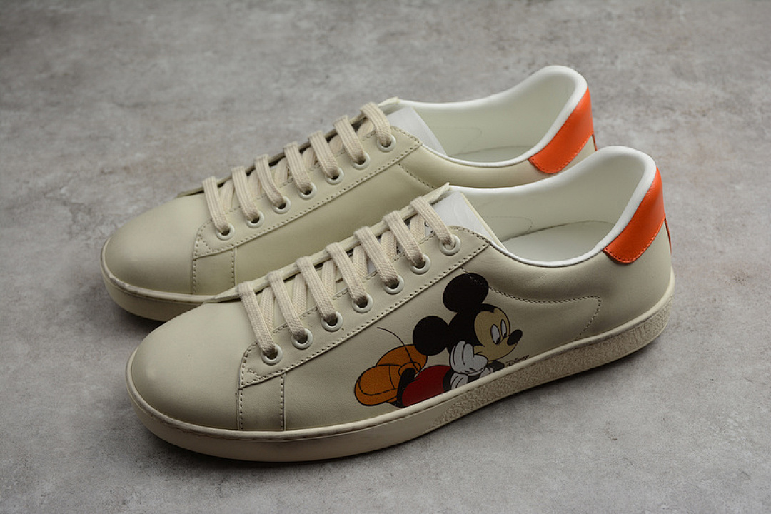Gucci [GU*CCI ACE EMBROIDERED LOW-TOP SNEAKER WHITE/BLACK/ORANGE]-[WOMAN:35-39]-[MAN:40-44] - Image 10