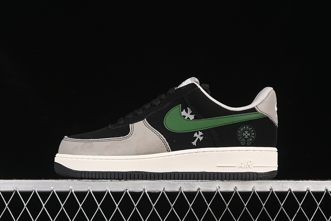 Nike [KK1988-074]-[AIR FORCE 1 07 LOW WHITE/GREY/BLACK/GREEN]-[WOMAN:36-39]-[MAN:40-45] - Image 2