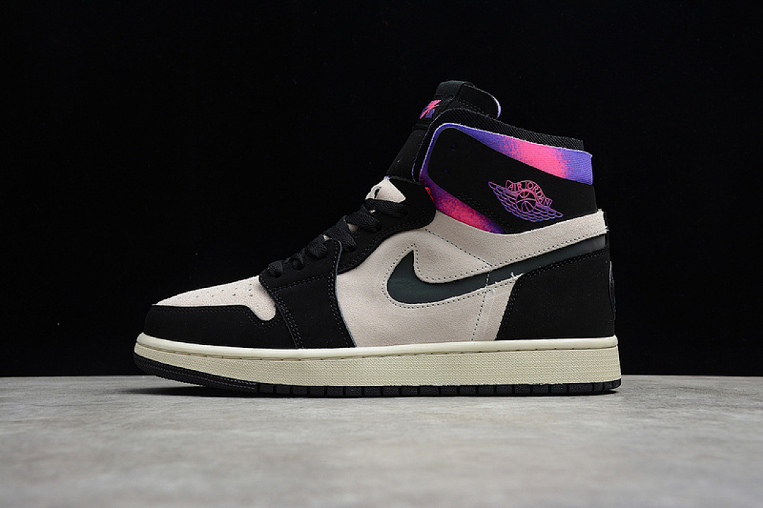 Jordan PARIS SAINT-GERMAIN AIR Jordan 1 HIGH ZOOM COMFORT WHITE/BLACK/PURPLE/PINK · DB3610-105, photo 1