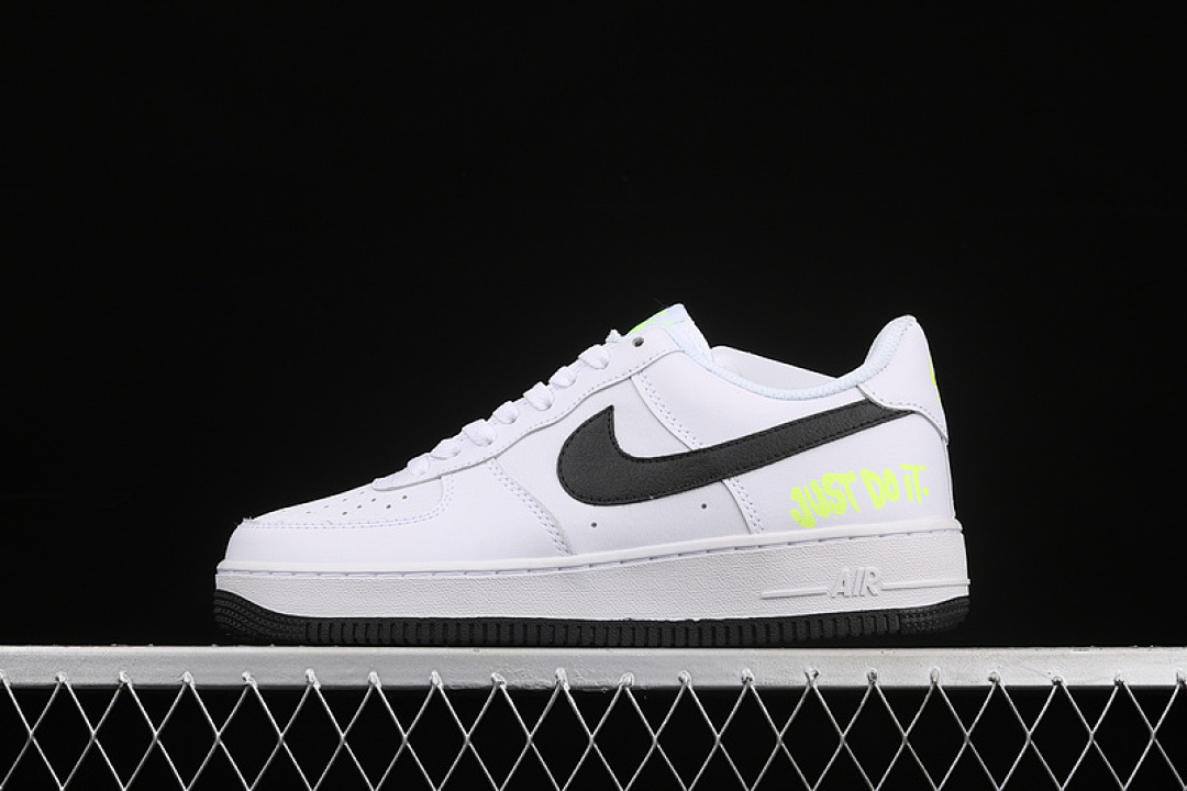 Nike [DJ6878-100]-[AIR FORCE 1 LOW JUST DO IT WHITE/VOLT/BLACK]-[WOMAN:36-39]-[MAN:40-45], photo 1