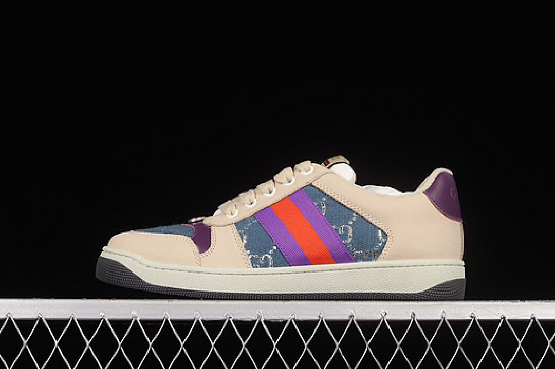 Gucci [A35M09064]-[GU*CCI DISTRESSED SCREENER SNEAKERS BEIGE/BLUE/PURPLE-RED]-[WOMAN:35-40] - Image 2