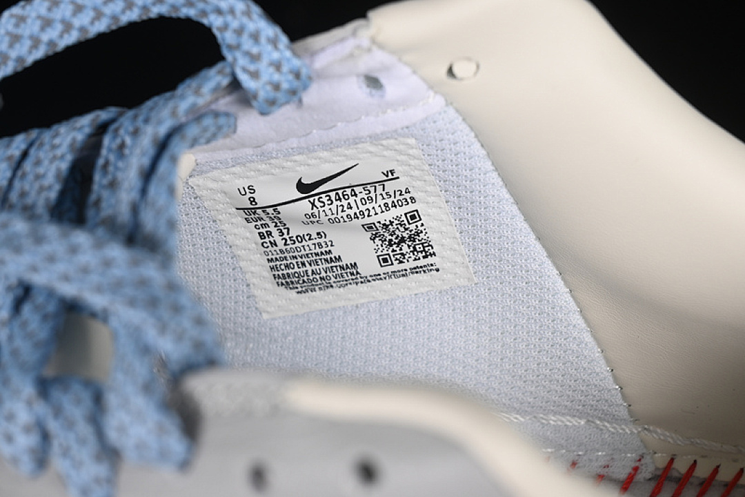 Nike [XS3464-577]-[AIR FORCE 1 07 LOW SUPREME WHITE/BLUE/GREY]-[WOMAN:36-39]-[MAN:40-45] - Image 6