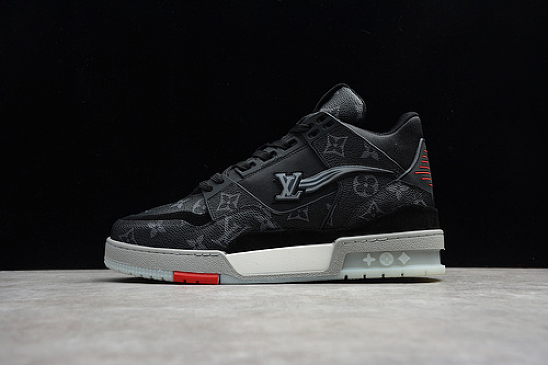 Louis Vuitton Louis Vuitton [L*V TRAINER SNEAKER BLACK/WHITE/LIGHT GREY]-[MAN:39-45], photo 1