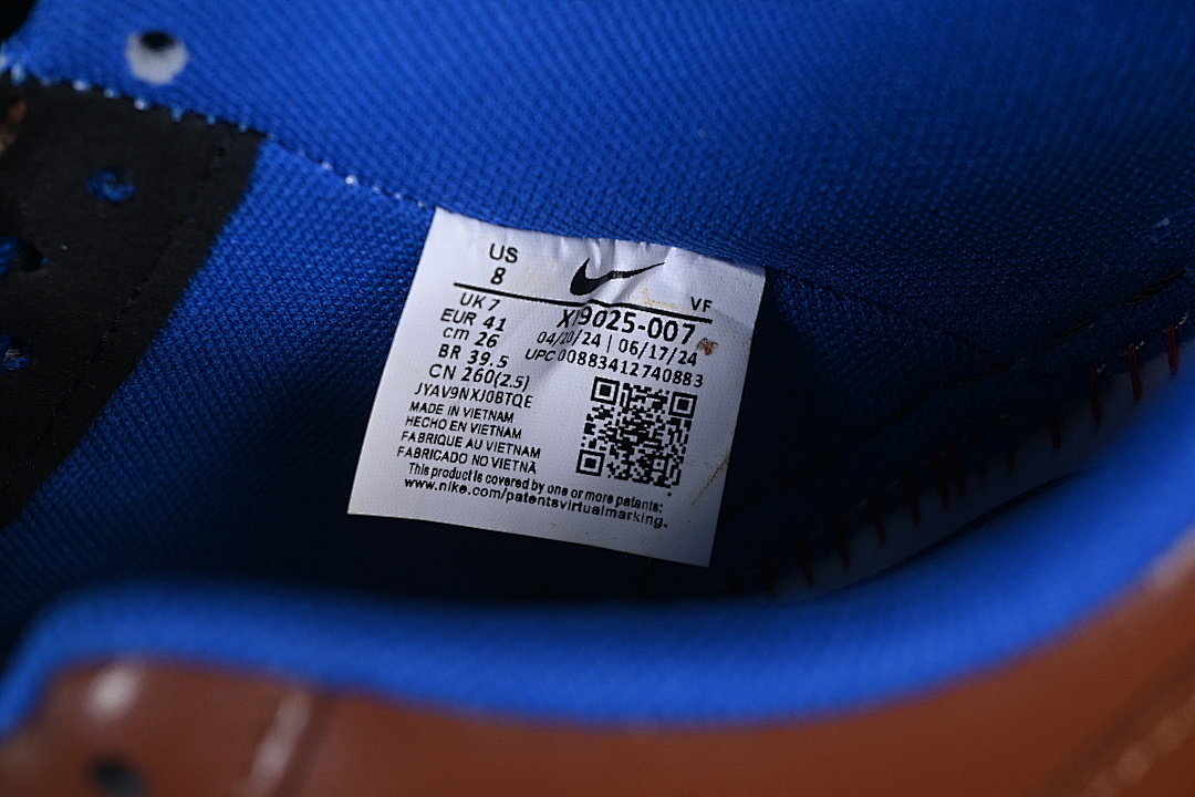 Nike [XY9025-007]-[AIR FORCE 1 07 LOW CASUAL SNEAKERS BROWN/NAVY BLUE]-[WOMAN:36-39]-[MAN:40-45] - Image 6