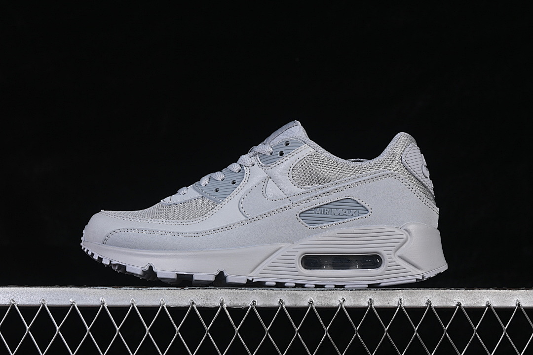 Nike AIR MAX 90 RETRO AIR CUSHIONED RUNNING SHOES DARK GRAY/LIGHT GRAY · CN8490-001, photo 1