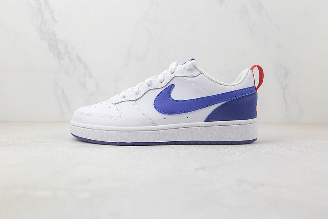 COURT BOROUGH LOW 2 GS WHITE/BLUE/RED · BQ5448-113, photo 1