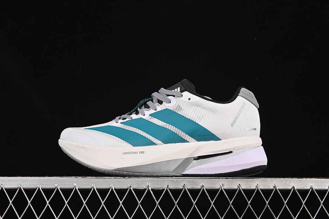 On Running [JS4791]-[ADIZERO BOSTON 13 WHITE/BLACK/GREY/BLUE]-[WOMAN:36-39]-[MAN:40-45] - Image 2