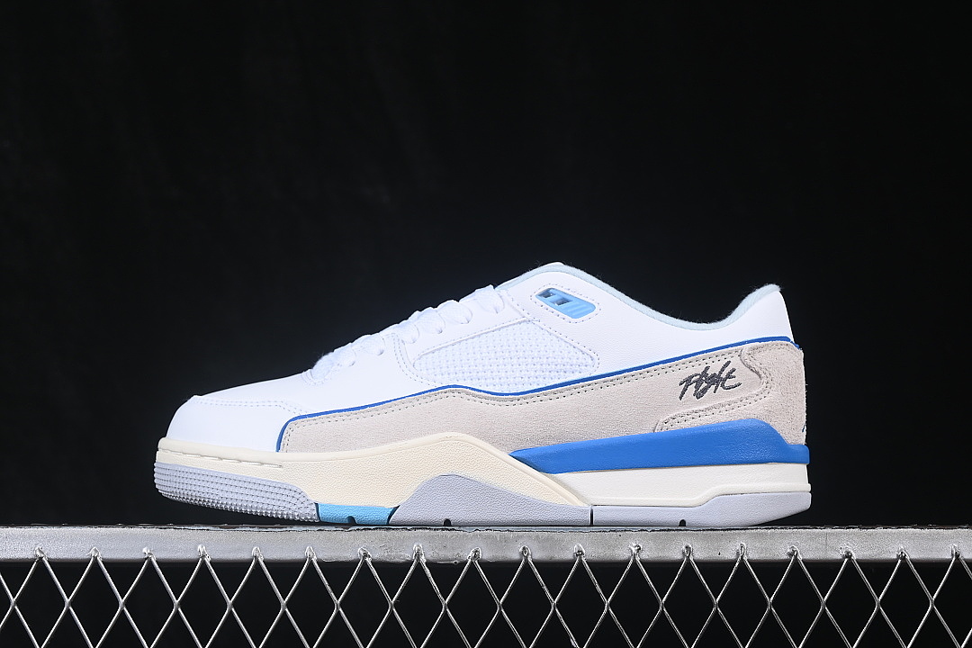 Jordan [HF3255-104]-[AIR JORDAN FLIGHT COURT RETRO SNEAKERS WHITE/BLUE]-[WOMAN:36-39]-[MAN:40-47.5], photo 1