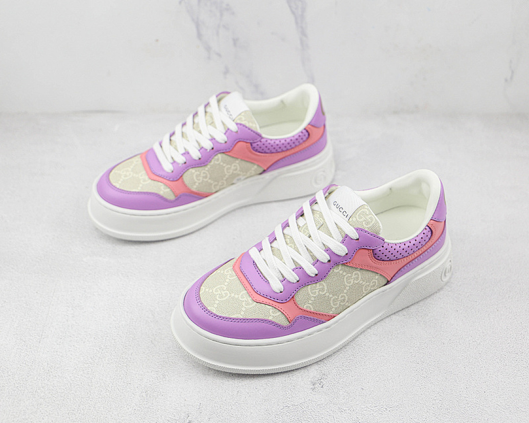 Chanel [GU*CCI SCREENER GG HIGH-TOP SNEAKER PURPLE/PINK/WHITE]-[WOMAN:35-39]-[MAN:40-44] - Image 4