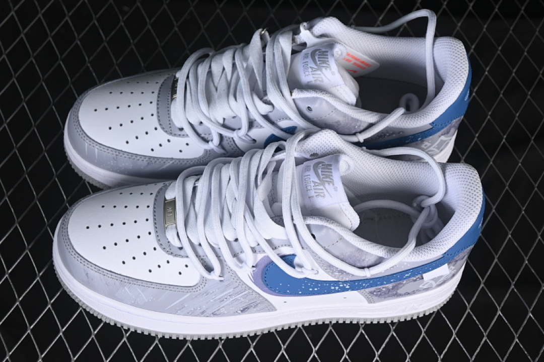 Nike [ZH0316-099]-[AIR FORCE 1 07 LOW WHITE/GREY/BLUE]-[WOMAN:36-39]-[MAN:40-45] - Image 11