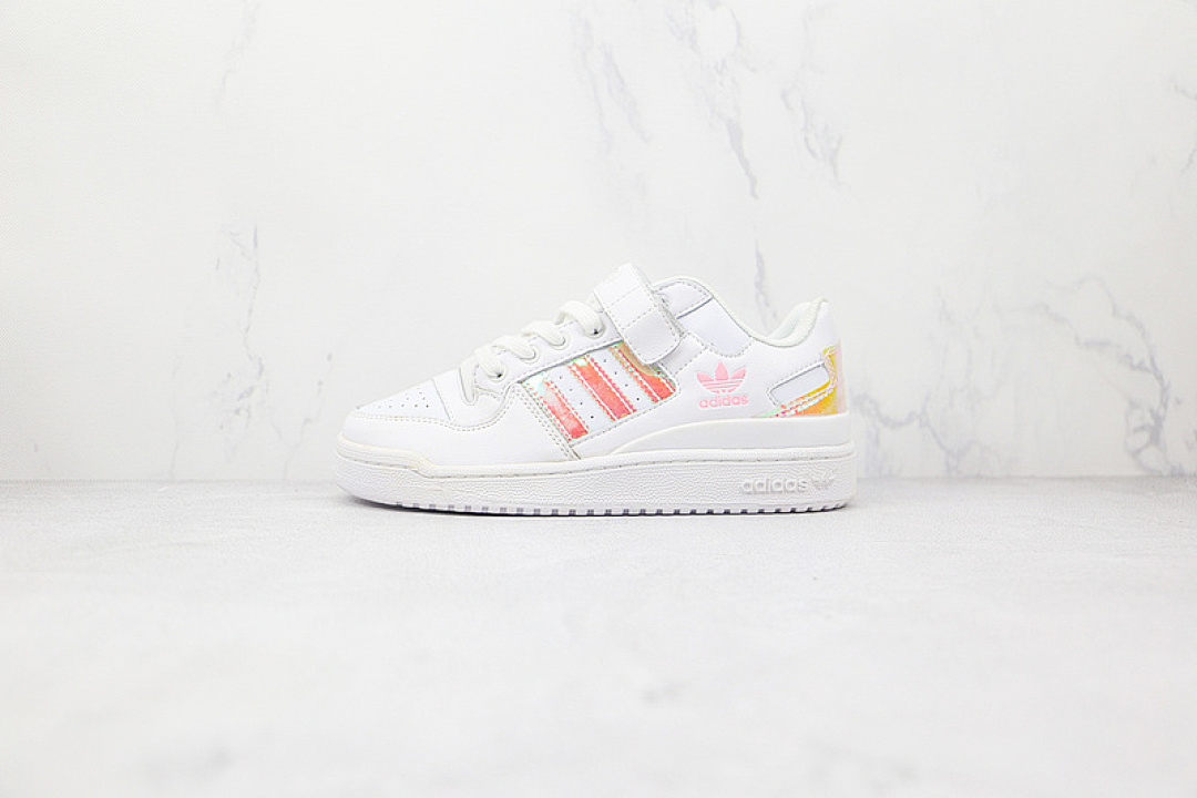 Unbranded [D98180]-[FORUM LOW SHOES CLOUD WHITE/CLOUD WHITE/PINK]-[WOMAN:36-40], photo 1