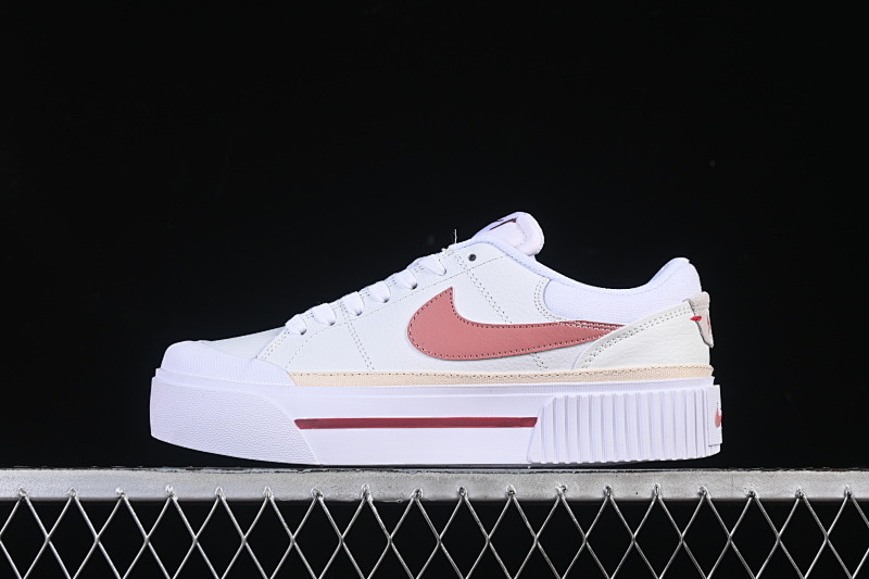 COURT LEGACY LIFT CASUAL SNEAKERS WHITE/PINK · FQ8782-100, photo 1