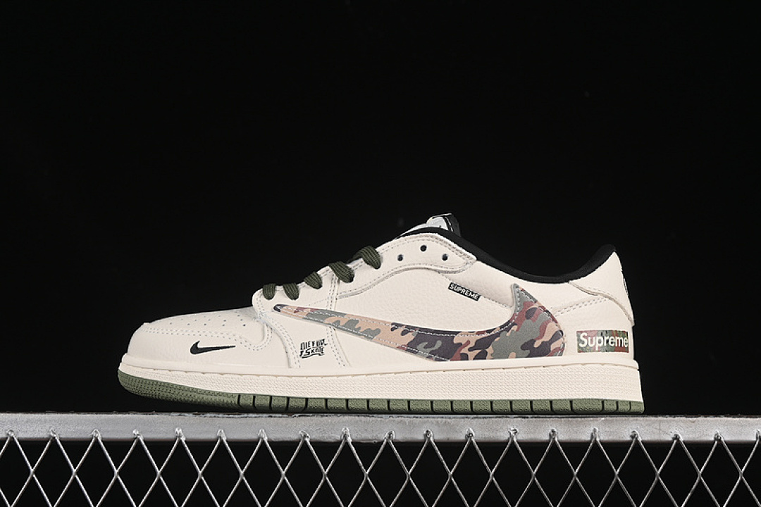 Jordan [XS2024-046]-[TRAVIS SCOTT X FRAGMENT DESIGN AIR JORDAN 1 LOW OG SP WHITE/BLACK/BROWN][36-45], photo 1
