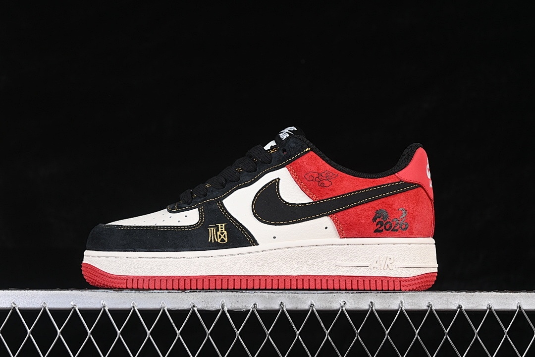 Nike [HT5088-618]-[AIR FORCE 1 07 LOW WHITE/BLACK/RED]-[WOMAN:36-39]-[MAN:40-45], photo 1