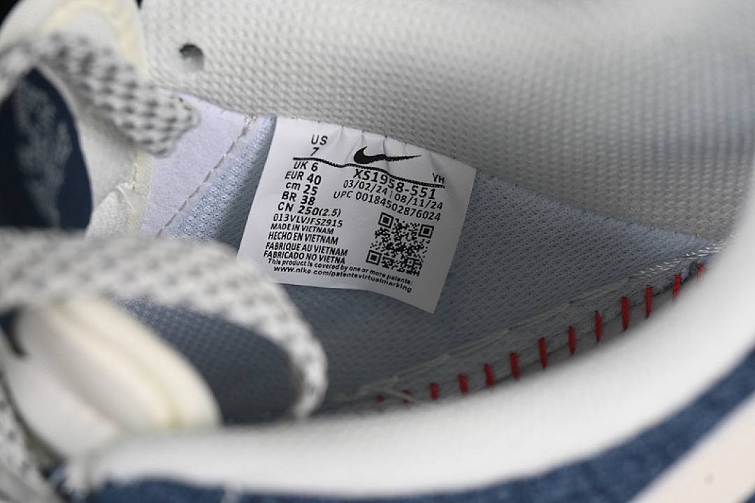 Nike [XS1958-551]-[AIR FORCE 1 07 LOW LV WHITE/BLUE]-[WOMAN:36-39]-[MAN:40-45] - Image 5