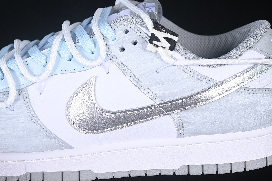 Unbranded [HF5441-105]-[DUNK LOW LACE UP CASUAL SNEAKERS SKY BLUE/SILVER/WHITE]-[MAN:40-46] - Image 7