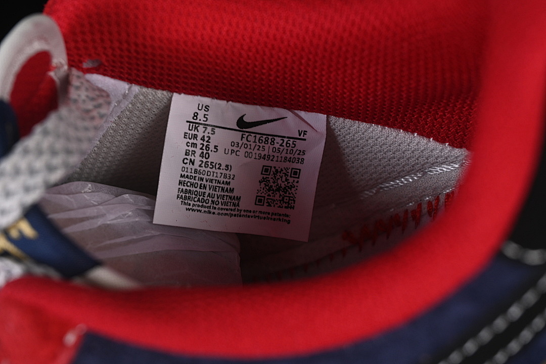 Nike [FC1688-265]-[AIR FORCE 1 07 LOW CASUAL SNEAKERS WHITE/RED/BLACK]-[WOMAN:36-39]-[MAN:40-45] - Image 6