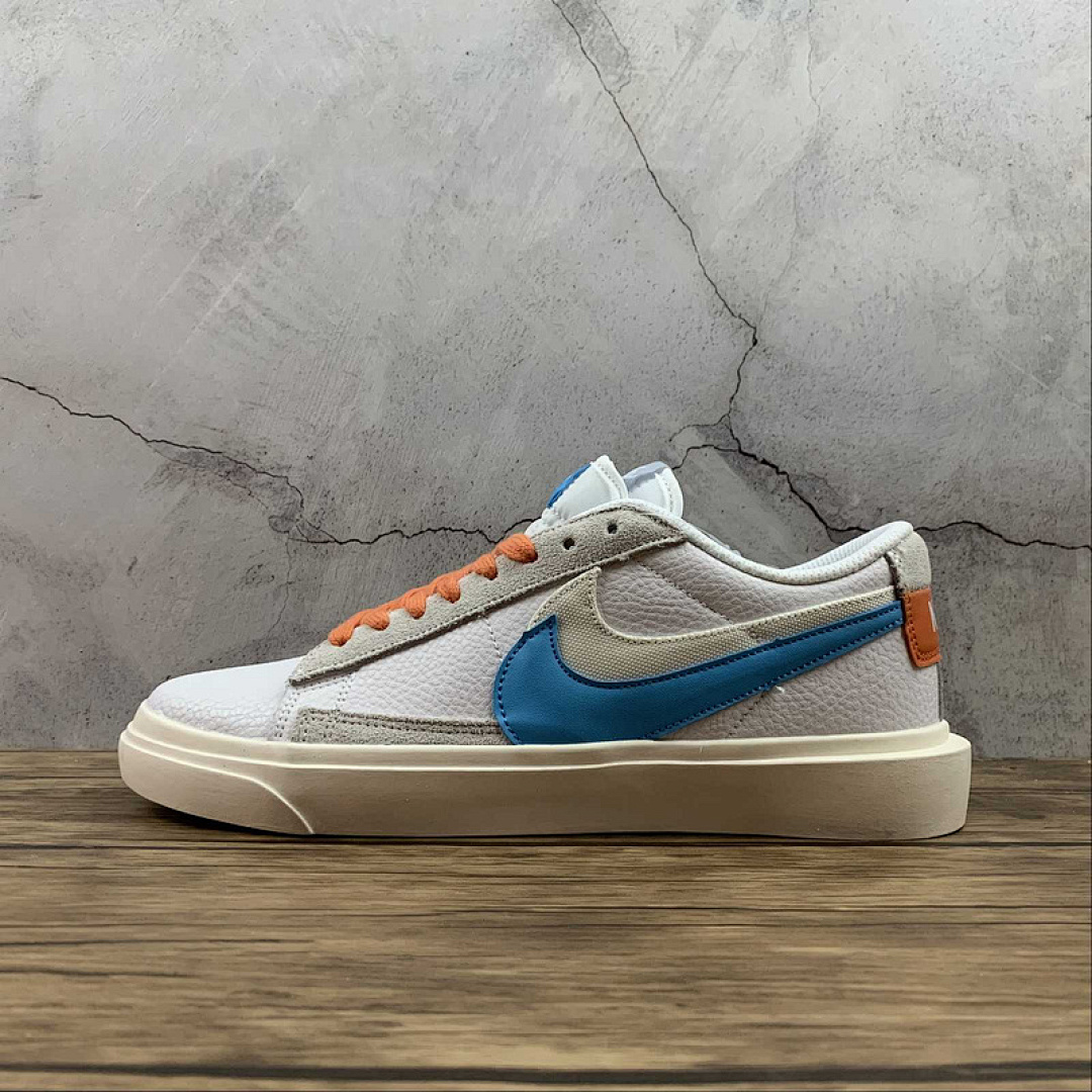 Sacai [BV0076-104]-[SACAI X BLAZER LOW WHITE/ORANGE/BLUE]-[WOMAN:36-39]-[MAN:40-45], photo 1