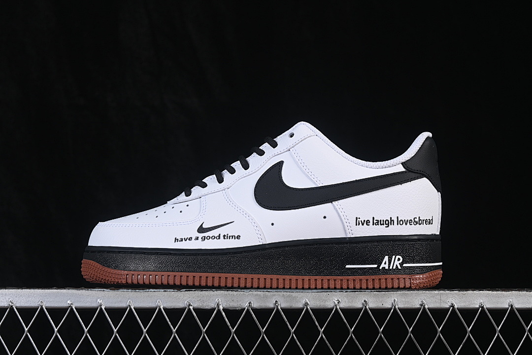 Nike [ZH0316-161]-[AIR FORCE 1 07 LOW CASUAL SNEAKERS WHITE/BLACK/WHITE]-[WOMAN:36-39]-[MAN:40-45] - Image 3