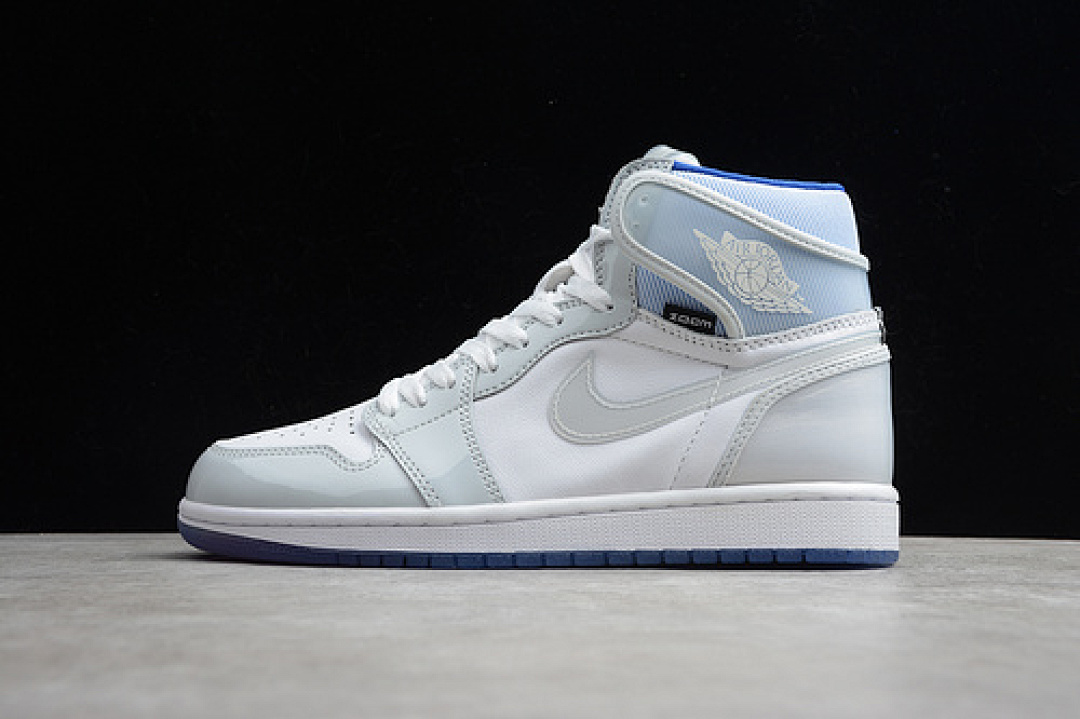 Jordan [CK6637-104]-[GZ AIR JORDAN 1 HIGH ZOOM R2T WHITE/RACER BLUE-WHITE]-[UNISEX:36-48], photo 1