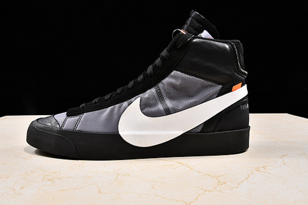 Off-White [AA3832-001]-[OWF OFF-WHITE X BLAZER MID WOLF GREY/PURE PLATINUM-BLACK-COOL GREY]-[MAN:40-48], photo 1