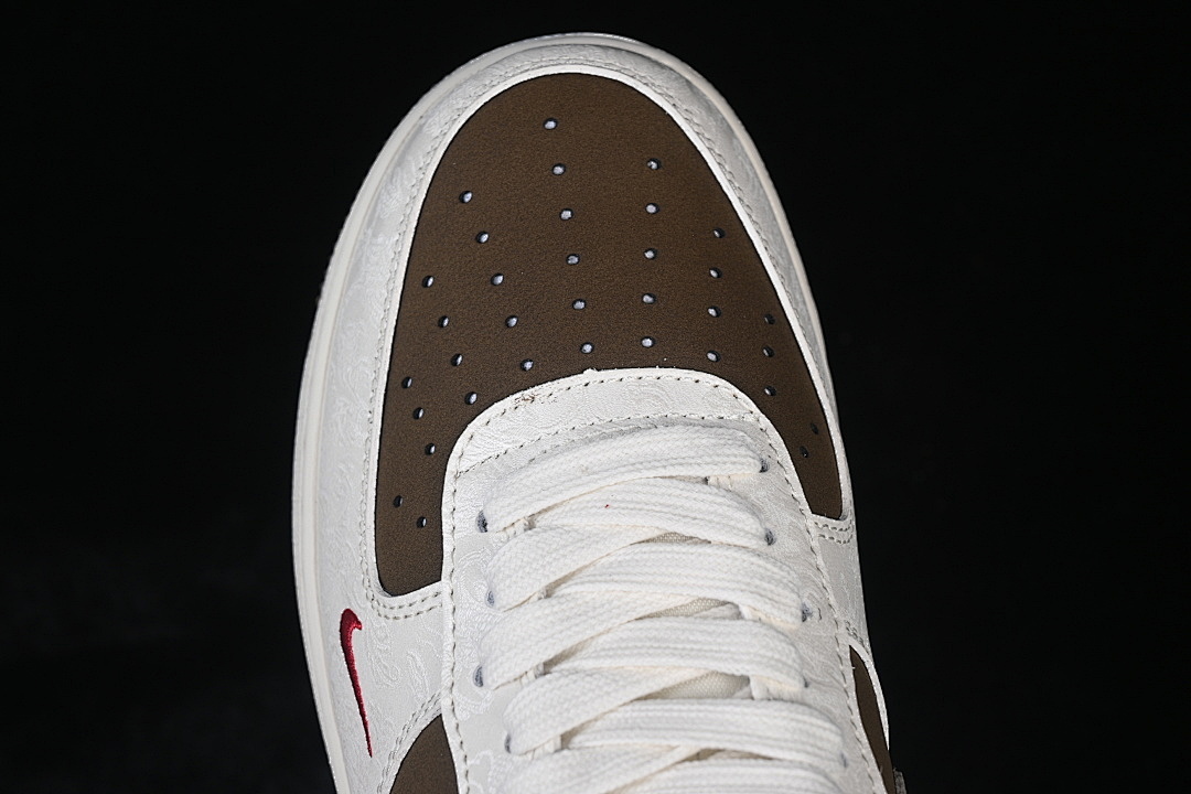 Nike [DW8806-008]-[AIR FORCE 1 07 LOW CASUAL SNEAKERS WHITE/BROWN/GREY]-[WOMAN:36-39]-[MAN:40-45] - Image 10