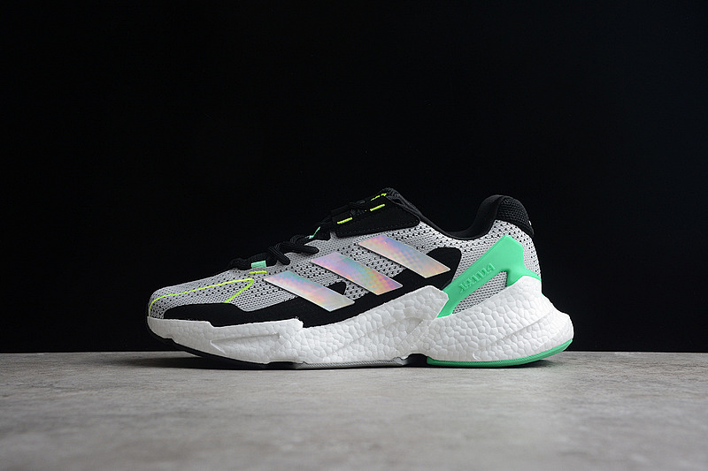 X9000L4 SHOES CRYSTAL WHITE/CLOUD WHITE-SCREAMING GREEN · FZ3918, photo 1