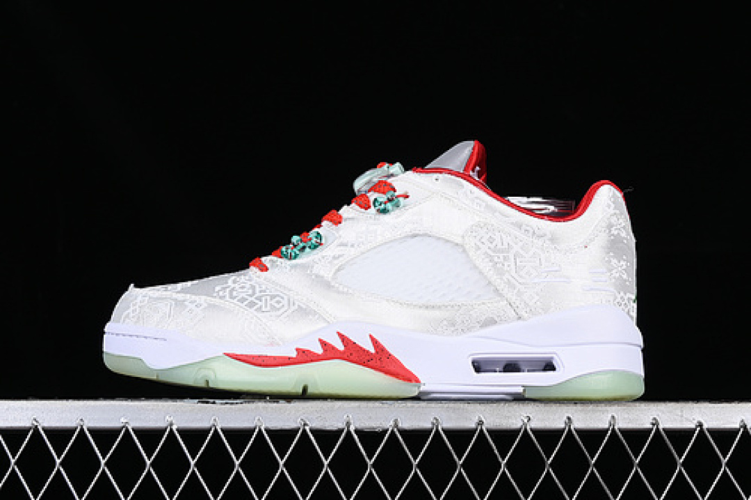 Jordan [DM4640-666]-[AIR JORDAN 5 LOW WHITE/GREY/RED/GREEN]-[WOMAN:36-39]-[MAN:40-45], photo 1