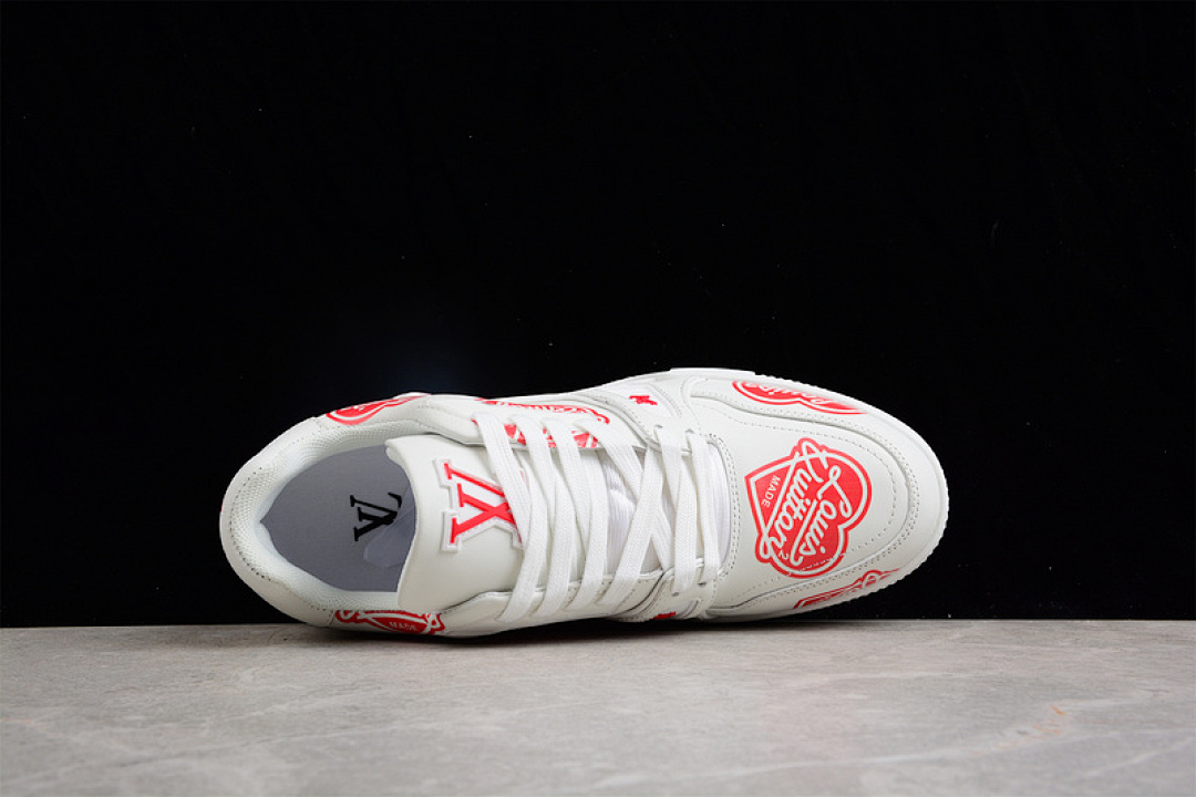 Louis Vuitton [L*V LOW SHOES WHITE/WHITE/RED]-[MAN:38-45] - Image 15