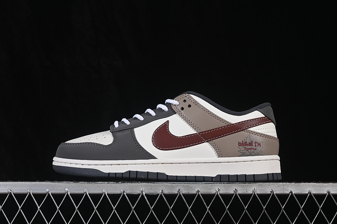 Unbranded [IM6670-202]-[SB DUNK LOW LOW-TOP CASUAL SNEAKERS WHITE/GREY/BROWN]-[WOMAN:36-39]-[MAN:40-46], photo 1