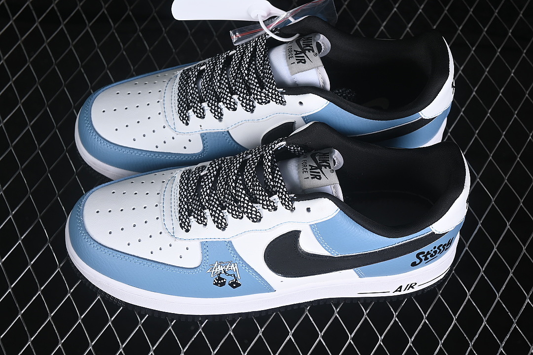 Nike [LD1999-029]-[AIR FORCE 1 07 LOW CASUAL SNEAKERS SKY BLUE/WHITE/BLACK]-[WOMAN:36-39]-[MAN: - Image 10