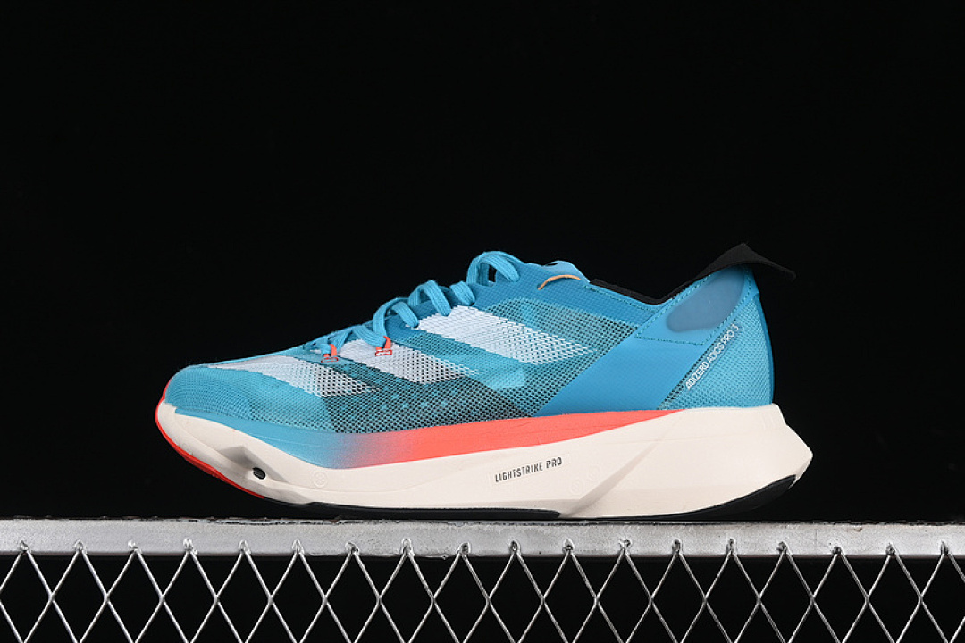 Adidas [ID8473]-[ADIZERO ADIOS PRO 3 LUCID CYAN/CLOUD WHITE/BRIGHT RED]-[WOMAN:36-39]-[MAN:40-45] - Image 2