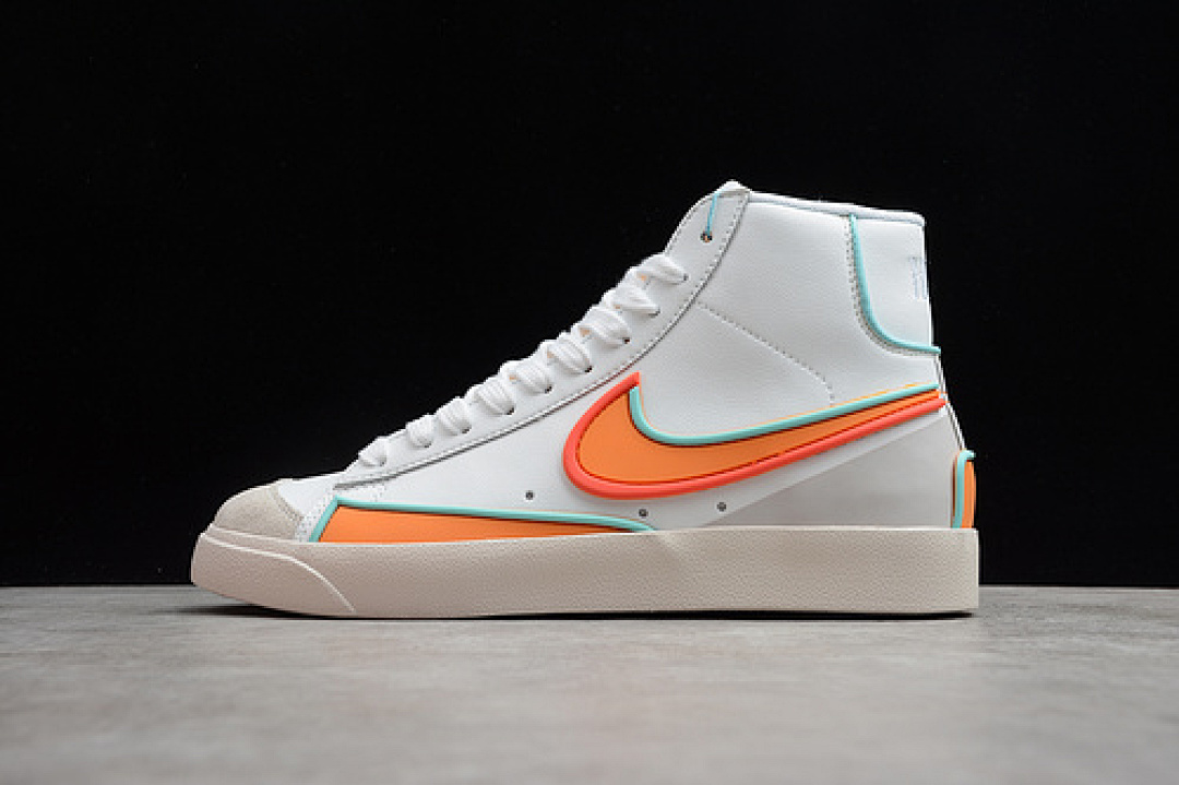Unbranded [DC1746-100]-[SB BLAZER MID'77 VNTG SUEDE WHITE/WHITE/ORANGE]-[WOMAN:36-39]-[MAN:40-44], photo 1