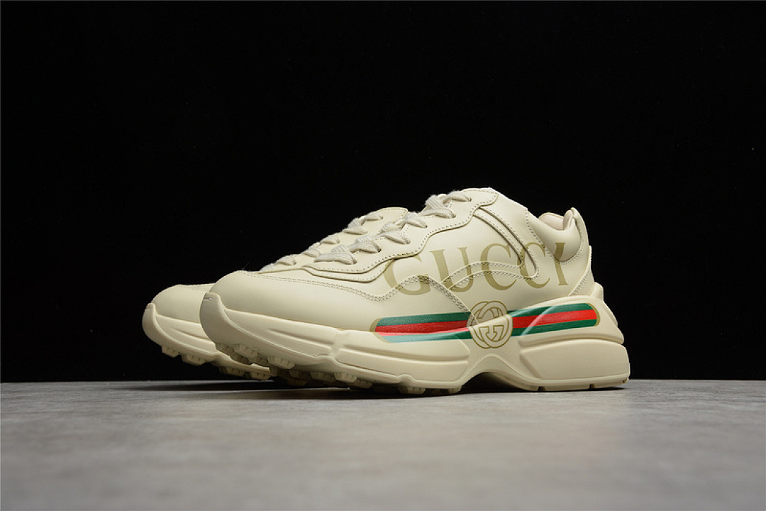 On Running [528892-DRW00-9522]-[GU*CCI RHYTON VINTAGE TRAINER SNEAKERS BEIGE/GOLD/GREEN-RED] - Image 6