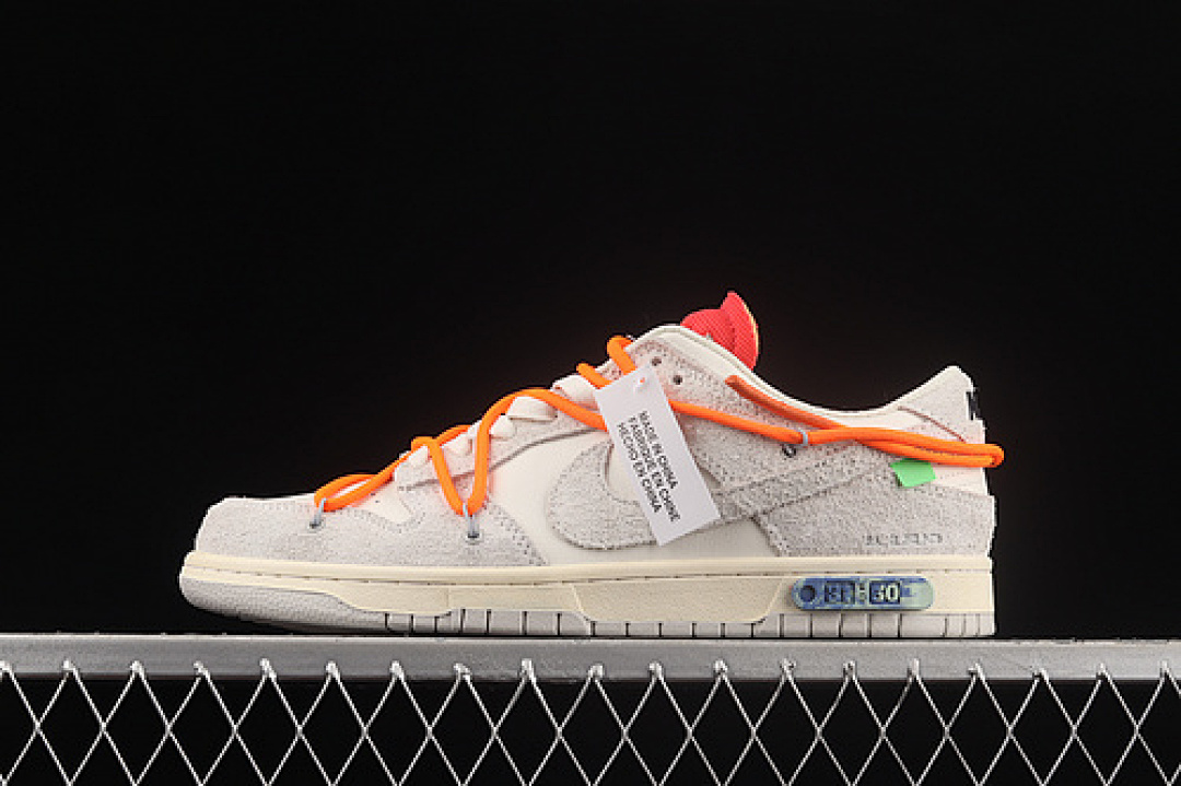 Unbranded [DJ0950-116]-[OW X SB DUNK LOW LOT 31 OF 50 SAIL/NEUTRAL GREY/TOTAL ORANGE]-[UNISEX:36-45], photo 1